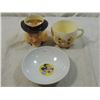 Image 2 : LOT 3 VINTAGE KIDS CUPS & BOWL DISNEY, FLINTSTONES