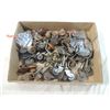 Image 1 : BOX LOT ASSORTED VINTAGE CASTER WHEELS & KNOBS