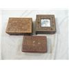 Image 2 : LOT 3 VINTAGE WOODEN DECORATIVE BOXES