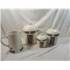 Image 1 : LOT 4 MATCHING CANISTER SET & PITCHER