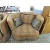 Image 1 : HONQUEST LEOPARD SWIVEL FUR & SILK CIRCLE CHAIR