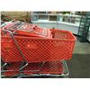 Image 1 : RED PLASTIC SHOPPING CART