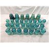 Image 1 : LOT 30 VINTAGE BLUE GLASS INSULATORS