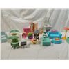 Image 2 : BOX LOT ASSORTED PLASTIC LIVING ROOM DOLLHOUSE FUR