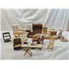 Image 2 : BOX LOT ASSORTED VINTAGE WOODEN DOLLHOUSE FURNITUE