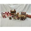 Image 2 : BOX LOT WOODEN DOLLHOUSE FURNITURE