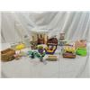 BOX LOT ASSORTED HAPPY FAMILY DOLLHOUSE FURNITURE