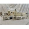 Image 2 : BOX LOT VINTAGE SHABBY CHIC DOLLHOUSE FURNITURE