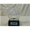 Image 2 : CARVED GLASS HEART DOLPHINS ON LIGHT BASE