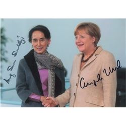 Aung San Suu Kyi and Angela Merkel