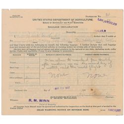 Amelia Earhart Signed Document