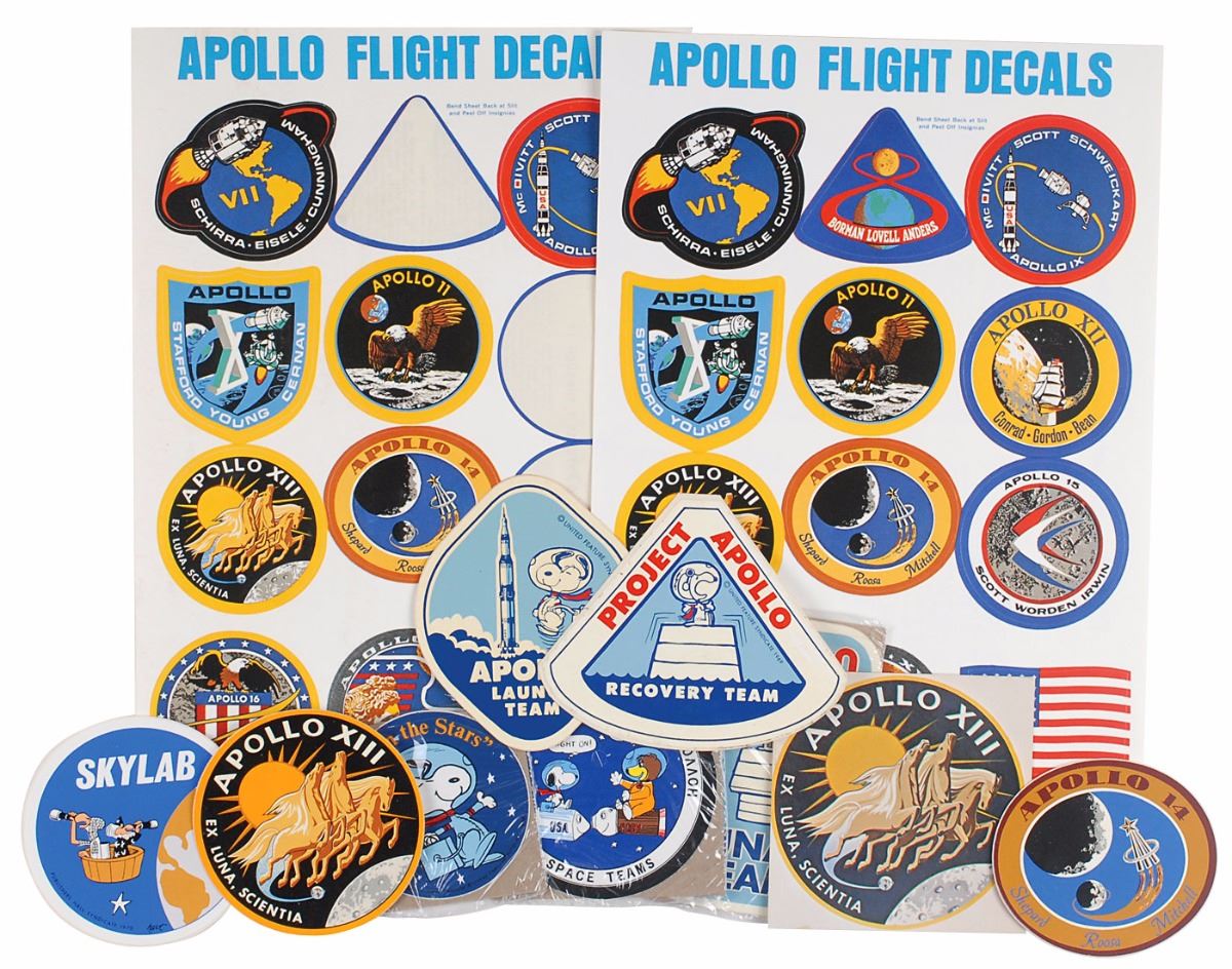 Collection of Apollo, Apollo-Soyuz, and Skylab Decals
