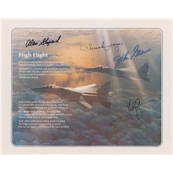 Armstrong, Shepard, Yeager, and Glenn Signed ‘High Flight’ Poem