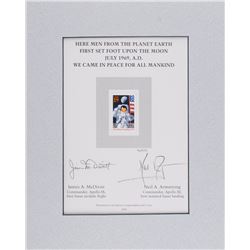 Neil Armstrong and Jim McDivitt Signed Philatelic Presentation