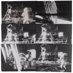 Apollo 11 Original NASA Photographs of Neil Stepping on the Moon