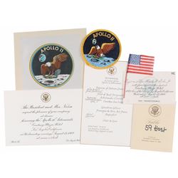 Charlie Duke’s Collection of Seven Apollo 11 Presidential Dinner Items
