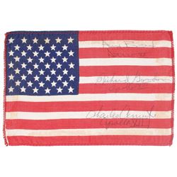 Apollo 12 Crew-signed Flown Flag