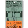 Image 1 : Gene Kranz’s Apollo 15 Operations Badge