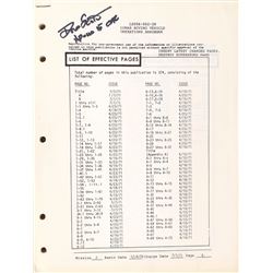 Dave Scott Signed Apollo 15 Lunar Rover Handbook