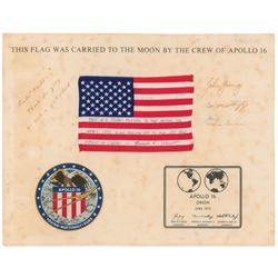 Guenter Wendt’s Apollo 16 Flown Flag