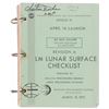 Image 1 : Charlie Duke Signed Apollo 16 Checklist