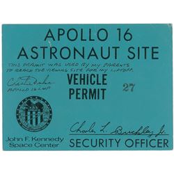 Charlie Duke’s Apollo 16 Vehicle Permit