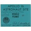 Image 1 : Charlie Duke’s Apollo 16 Vehicle Permit