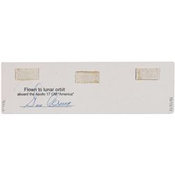 Gene Cernan’s Apollo 17 Flown Cue Card
