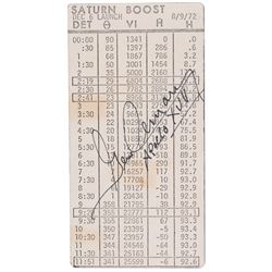 Gene Cernan’s Apollo 17 Training-used Launch Cue Card