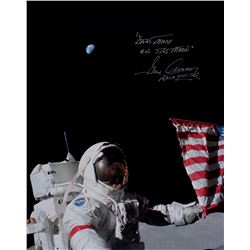 Gene Cernan Oversized Signed Photograph