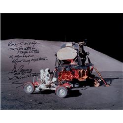 Gene Cernan Oversized Signed Photograph