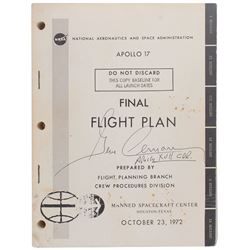 Gene Cernan Signed Apollo 17 Flight Plan