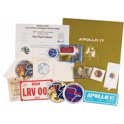 Collection of Fifteen Apollo 17 Items