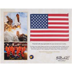 STS-135 Flown Flag