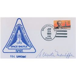 Christa McAuliffe Signed Cover
