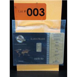 .9999 Fine Gold 1 Gram Bar