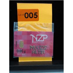 .995 Fine Gold Turkish Mint Bar