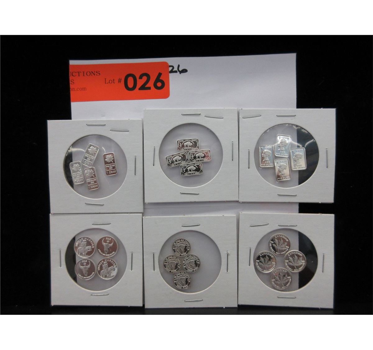 24 x .999 Fine Silver Art Rounds & Bars