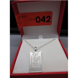 Suisse Bullion Silver Gryphon Bar Necklace