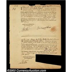 Pennsylvania Hospital Subscription Certificate - August 23, 1754 A partly printed document signed Da