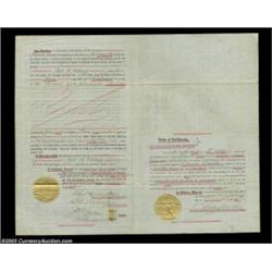 Charles Crocker - Central Pacific Rail Road (California) A scarce legal size deed in four pages sign
