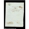 Image 2 : Samuel Du Pont De Nemours - Bank Territorial A 1812 certificate for one share signed as Administrati