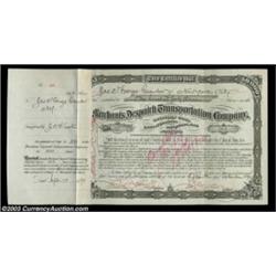 James C. Fargo - Merchants Despatch Transportation Company (New York) A lithographed certificate for
