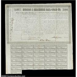 Millard Fillmore - Hudson and Berkshire Railroad (New York) A 1848 dated bond issued by the Hudson a