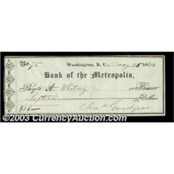 Charles Goodyear Signed Check Issued to and Endorsed by Asa Whitney This May 25, 1860 check in the a