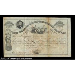 Norvin Green - New Orleans & Ohio Telegraph Lessees (Kentucky) A 10 share certificate issued to and.