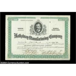 Horatio Hathaway - Hathaway Manufacturing Company (Massachusetts) This 1926 certificate for nine sha