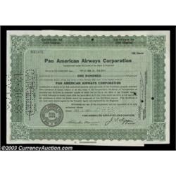 William S. Paley - Pan American Airways Corporation (Delaware) A green/black certificate for 100 sha