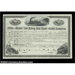 Washington A. Roebling - United New Jersey Rail Road and Canal Company (New Jersey) A 1894 certifica