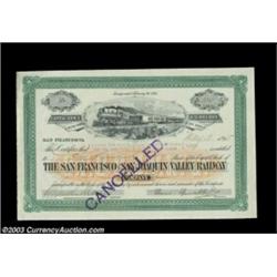 Claus Spreckels - San Francisco and San Joaquin Valley Railway Company (California) A 1895 dated cer